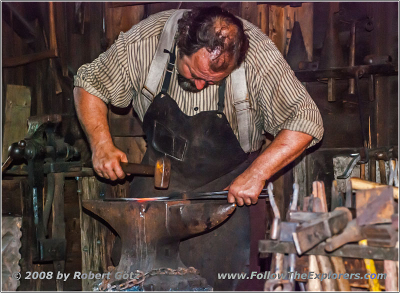 Blacksmith, Old Cowtown Museum, Wichita, KS Blacksmith, Old Cowtown Museum, Wichita, KS