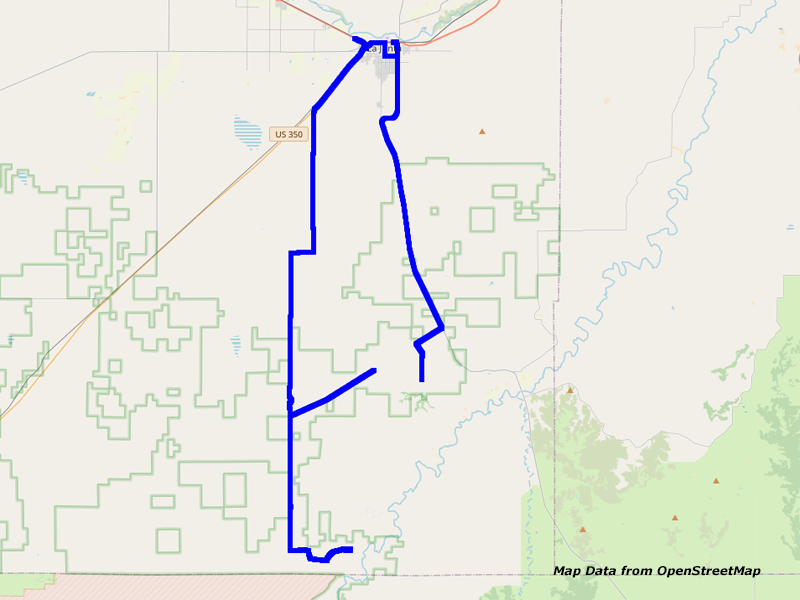 Map La Junta to Vogel Canyon and Picketwire Canyon Map La Junta to Vogel Canyon and Picketwire Canyon