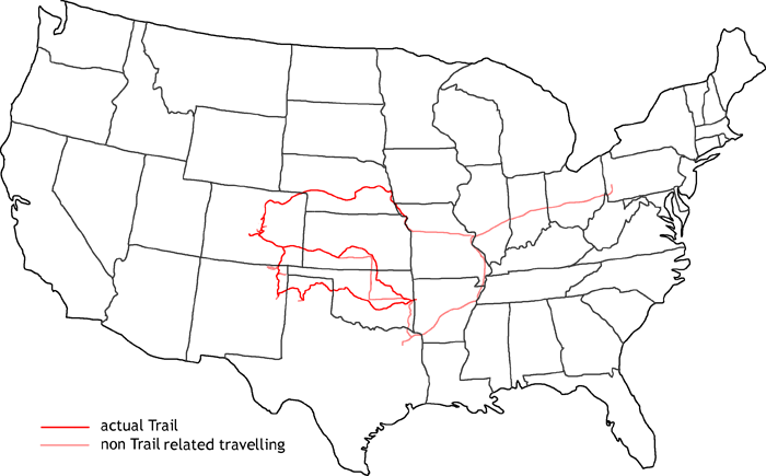 Map of Stephen H. Long Trail