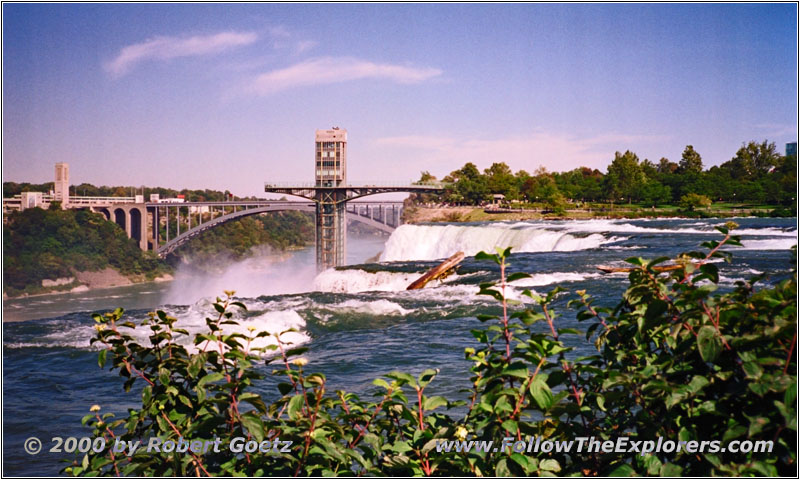 American Falls and Rainbow Bridge, Niagara Falls, NY