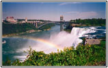 American Falls and Rainbow Bridge, Niagara Falls, NY American Falls and Rainbow Bridge, Niagara Falls, NY