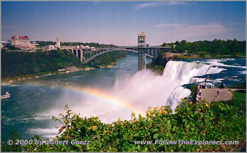 American Falls and Rainbow Bridge, Niagara Falls, NY American Falls and Rainbow Bridge, Niagara Falls, NY