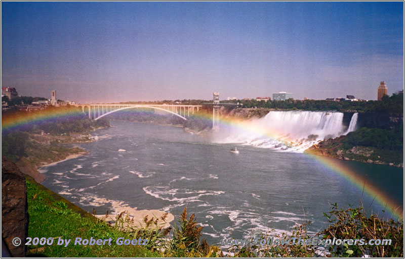 American Falls and Rainbow Bridge, Niagara Falls, NY American Falls and Rainbow Bridge, Niagara Falls, NY