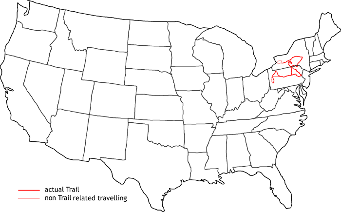 Map of Sullivan, Clinton and Broadhead Trail