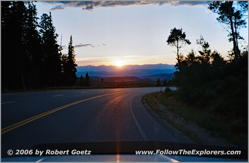 Sonnenuntergang, Highway 189/191, Wyoming