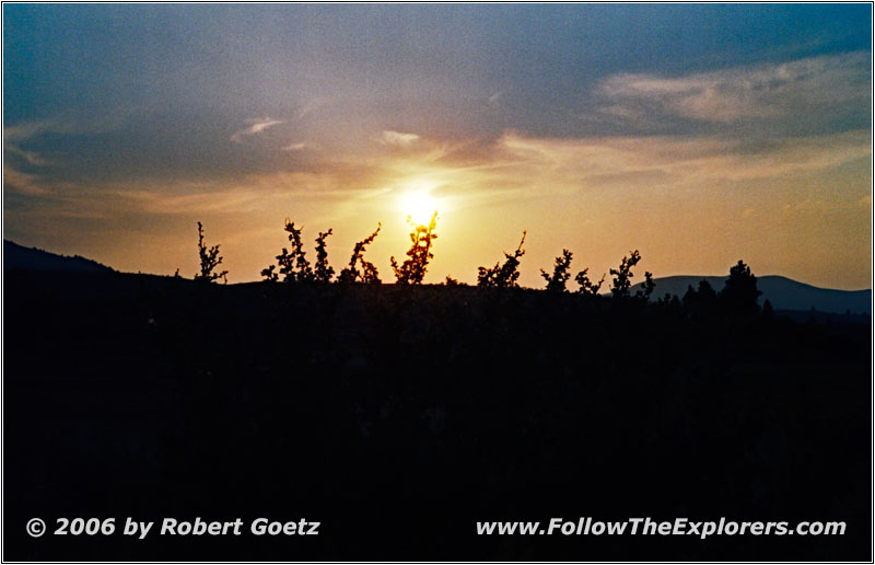 Sonnenuntergang, Highway 71, Oregon