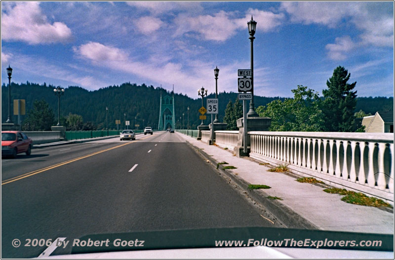 St. Johns Bridge, Byp30, Columbia River, St. John, Oregon