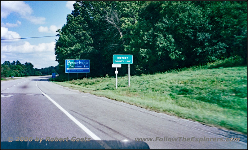 Interstate 80, Staatsgrenze Ohio & Pennsylvania