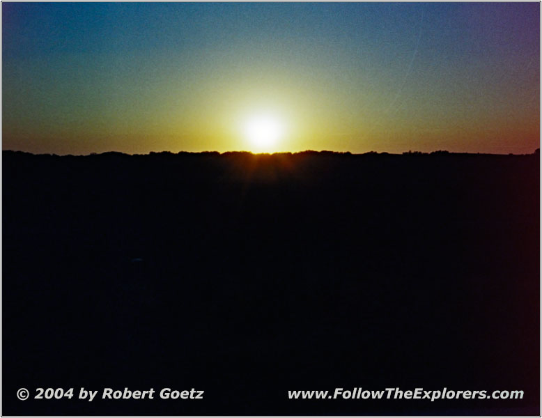 Sonnenuntergang Backroad, Kansas