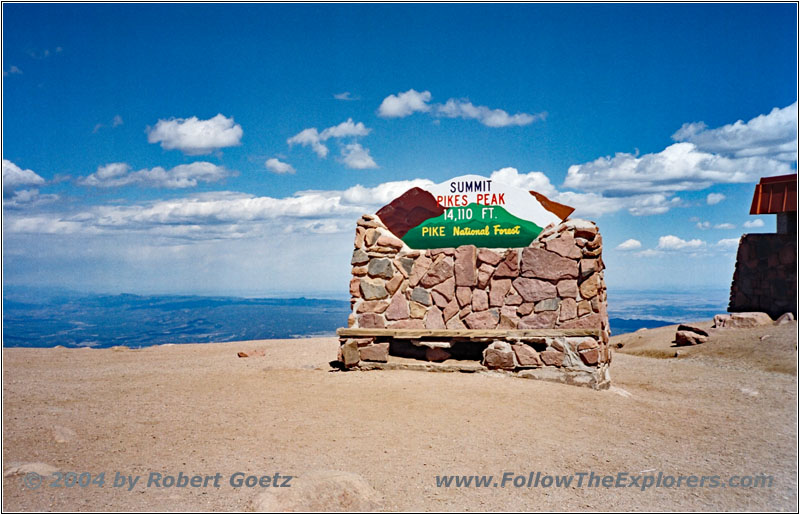 Pikes Peak Gipfeltafel, Colorado