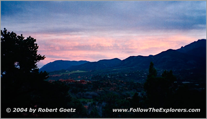 Sunset, Siamese Twins, Garden of The Gods, CO