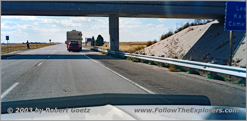 Interstate 70, Staatsgrenze Kansas & Colorado