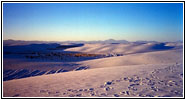 Sonnenuntergang Alkali Flat Trail, White Sands, New Mexico