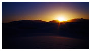 Sonnenuntergang Alkali Flat Trail, White Sands, New Mexico