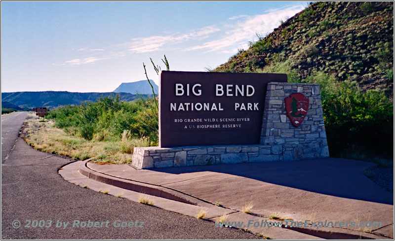 Schild Big Bend National Park, Texas