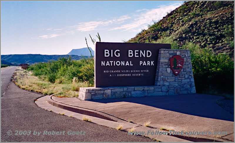 Entrance Sign Big Bend National Park, TX