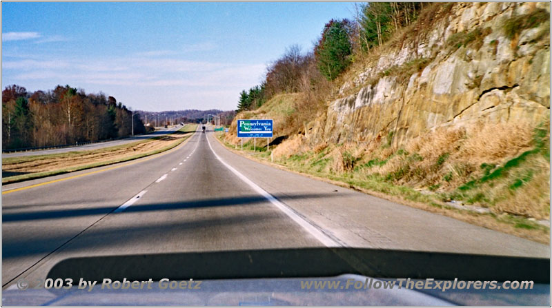 Interstate 79, Staatsgrenze West Virginia & Pennsylvania
