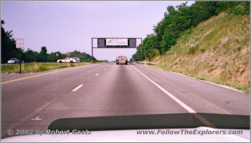 Interstate 70, Staatsgrenze Pennsylvania und West Virginia