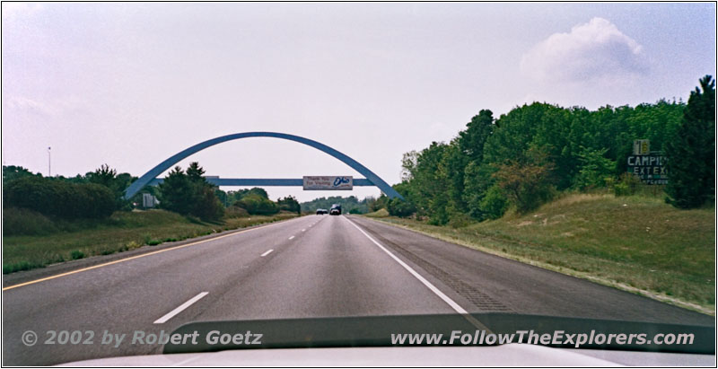 Interstate 70, Staatsgrenze Ohio und Indiana, Ohio