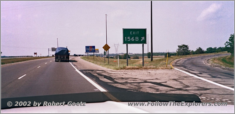 I–70, State Line OH and IN, Entering IN