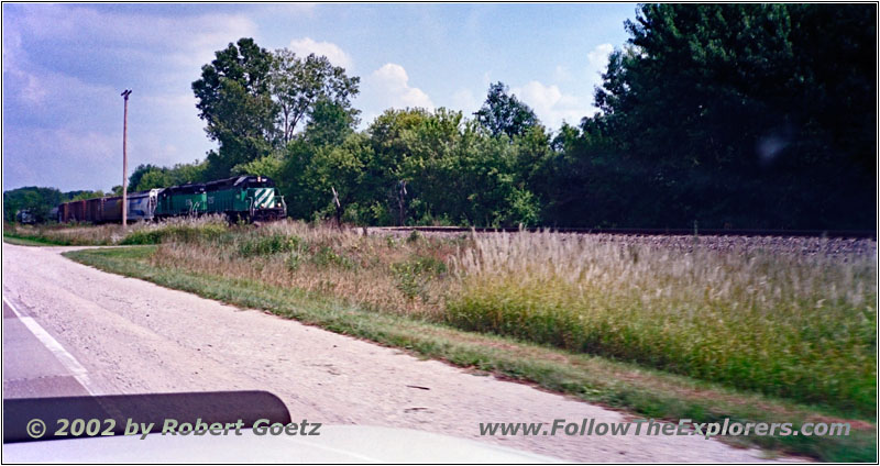 Train at Highway 22, IA