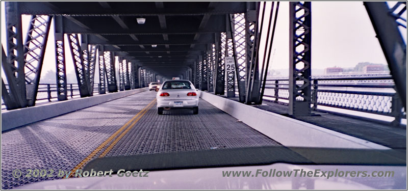 Government Bridge, Davenport, Iowa, nach Rock Island, Illinois