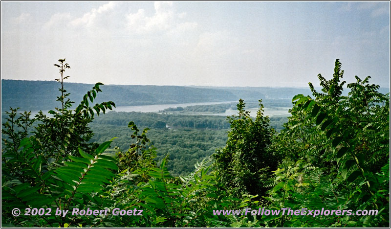 Mississippi River, Sentinel Ridge Trail, Wyalusing State Park, WI Mississippi River, Sentinel Ridge Trail, Wyalusing State Park, WI