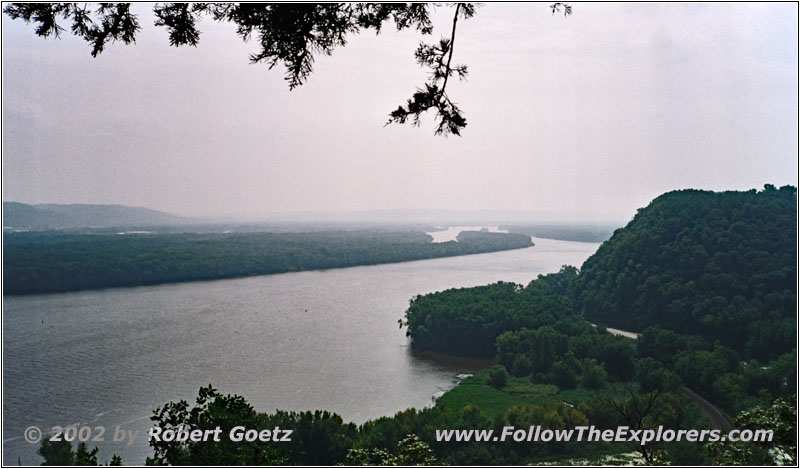 Mississippi River, Eagle Rock, Effigy Mounds, Iowa