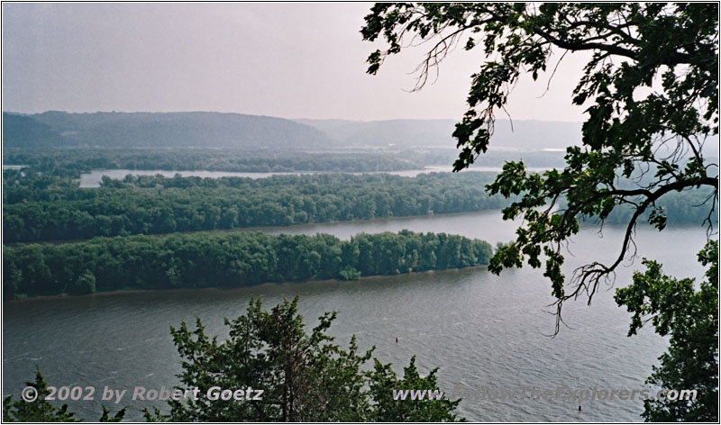 Mississippi River, Fire Point, Effigy Mounds, Iowa