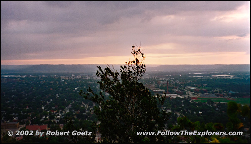 Sonnenuntergang Grandad Bluff Park, La Crosse, Wisconsin