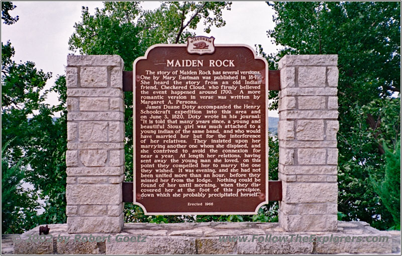 Marker Maiden Rock, Lake Pepin, WI Marker Maiden Rock, Lake Pepin, WI
